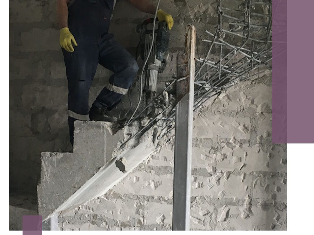 Демонтаж металлических и бетонных лестниц в Большой Камне