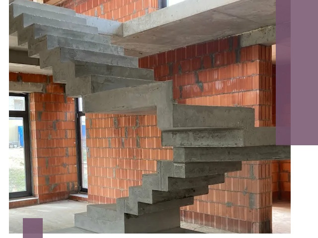 Изготовление бетонных лестниц под ключ в Большой Камне