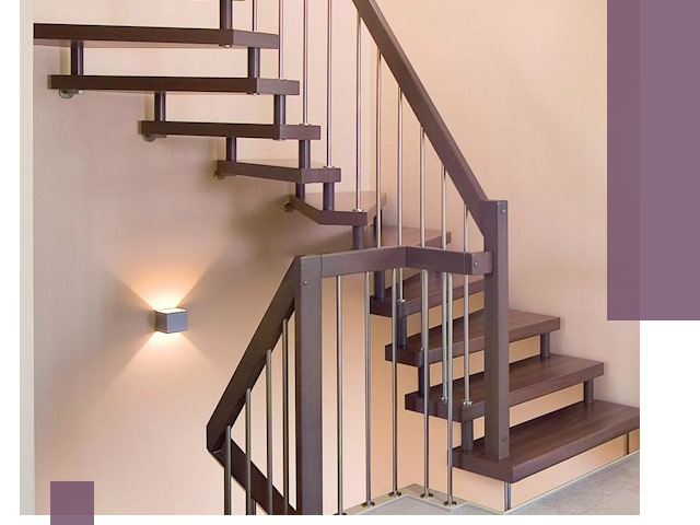 Изготовление лестниц на больцах в Большой Камне под ключ