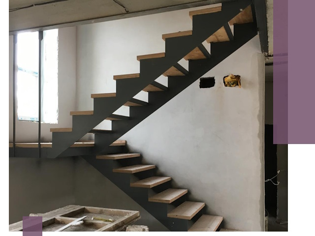 Изготовление лестниц на металлокаркасе в Большой Камне от производителя