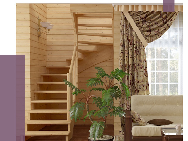 Лестницы для дачи в Большой Камне от 75297 руб.  | ПРОЛЁТ-Бль