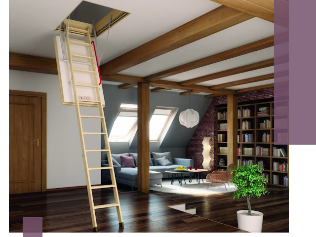 Чердачные лестницы под ключ в Большой Камне: изготовление и монтаж