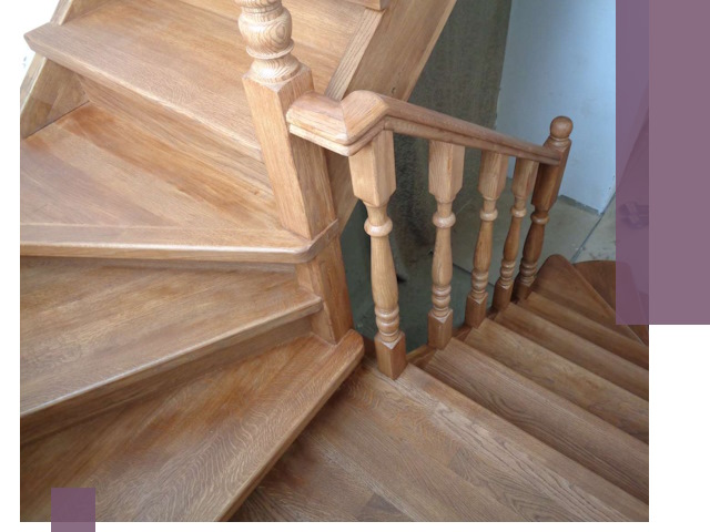 Дубовые лестницы под ключ в Большой Камне: изготовление и монтаж