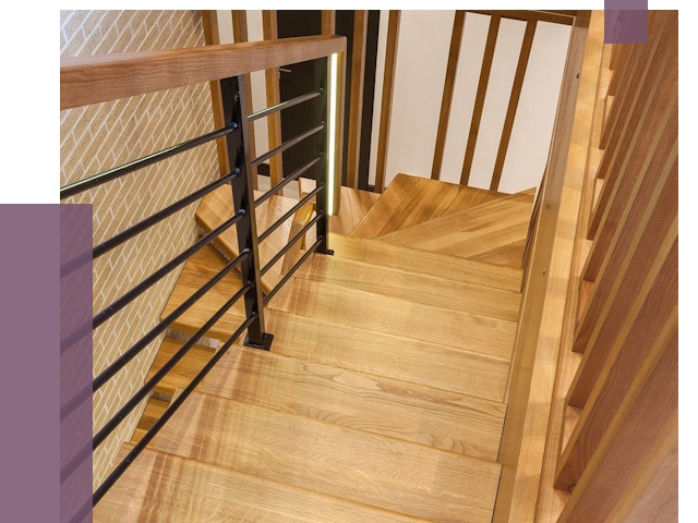 Лестницы из ясеня в Большой Камне под ключ от 9938 руб. 