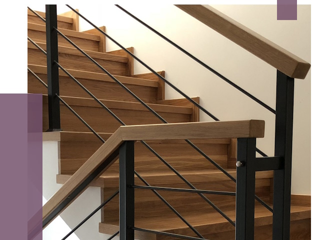 Обшивка металлической лестницы деревом в Большой Камне от 4310 руб. 