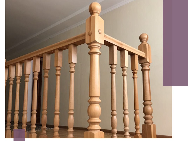 Деревянные перила на заказ в Большой Камне: монтаж и изготовление