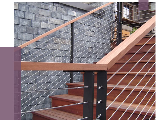 Тросовые перила под ключ в Большой Камне от 7707 руб. 