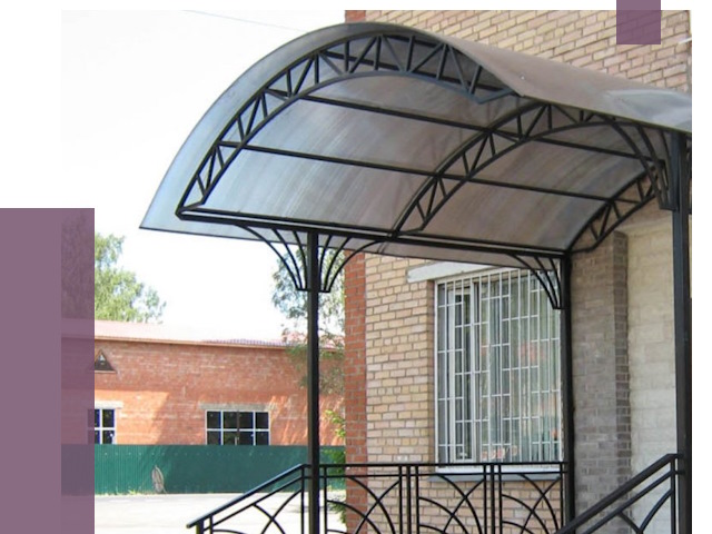 Металлические навесы и козырьки в Большой Камне от 12676 руб.