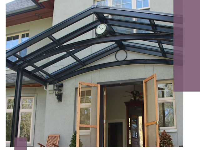 Изготовление и монтаж навесов и козырьков в Большой Камне