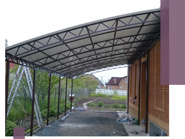 Профессиональный монтаж навесов под ключ в Большой Камне