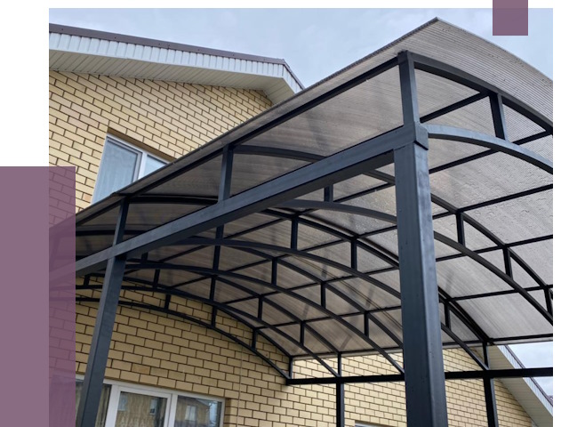 Монтаж козырьков в Большой Камне от 11409 руб. | ПРОЛЁТ-Бль