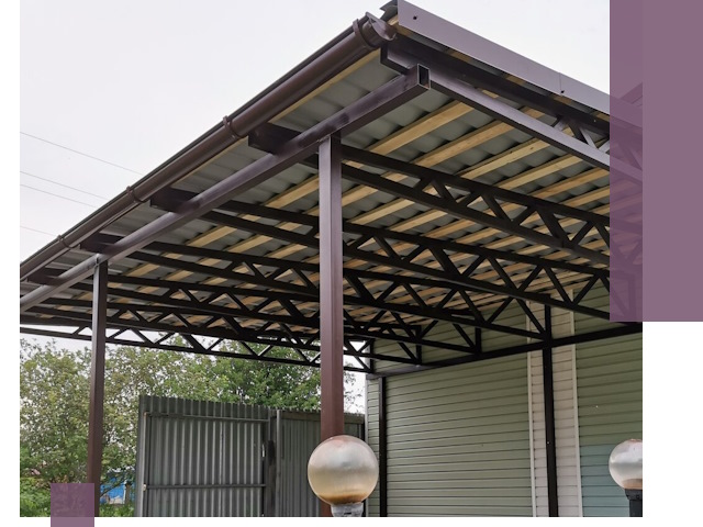 Навесы под ключ в Большой Камне: изготовление, монтаж и гарантия