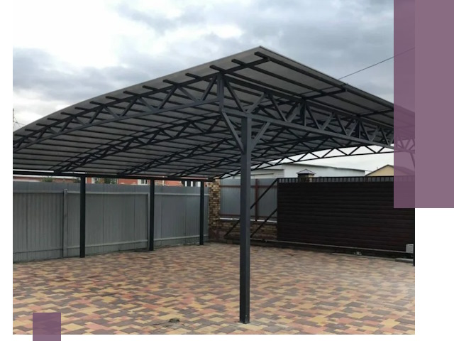 Недорогие навесы под ключ в Большой Камне — изготовление и монтаж