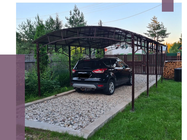 Навесы для автомобиля в Большой Камне от 13031 руб.  | ПРОЛЁТ-Бль