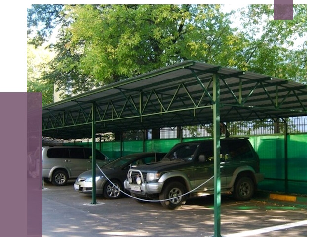 Навесы для парковки в Большой Камне от 79607 руб. заказать | ПРОЛЁТ-Бль