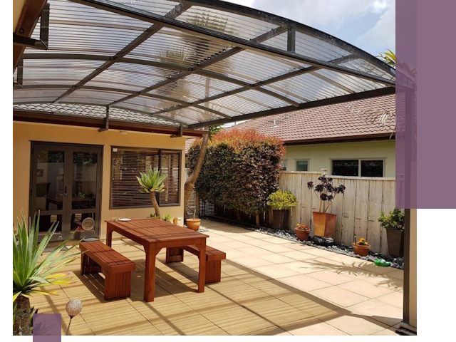 Навесы во двор под ключ в Большой Камне — изготовление и монтаж