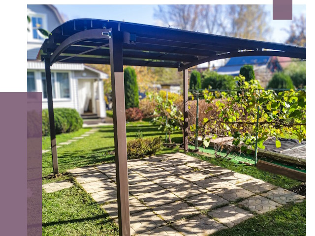 Навесы для дачи в Большой Камне от 12626 руб. под ключ — ПРОЛЁТ-Бль