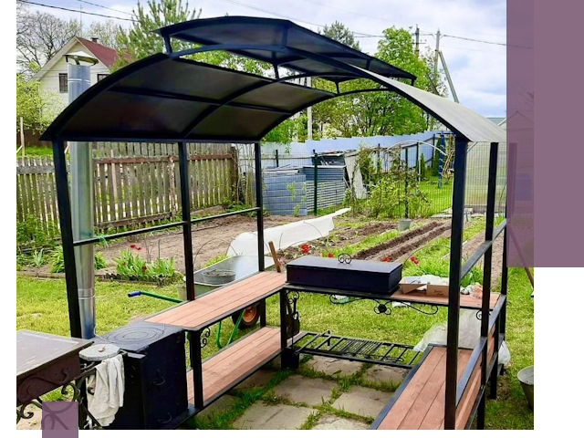 Навесы для барбекю в Большой Камне: изготовление, монтаж и демонтаж