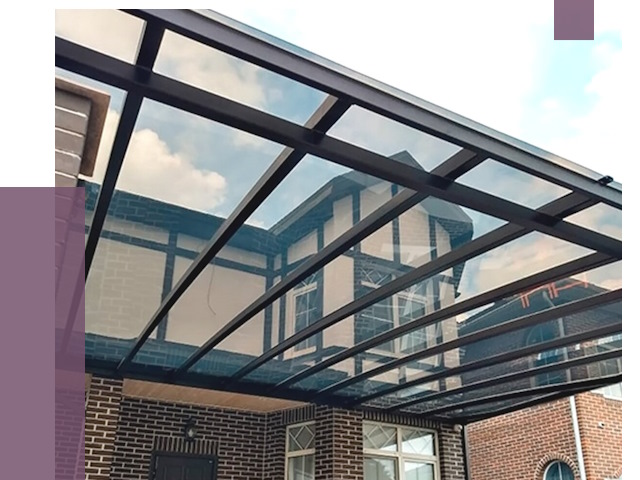 Навесы из поликарбоната в Большой Камне от 8539 руб. под ключ — ПРОЛЁТ-Бль