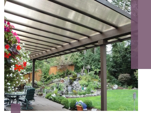 Навесы из поликарбоната под ключ в Большой Камне быстро и надёжно