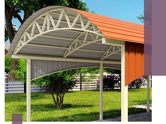 Навесы из профнастила под ключ в Большой Камне — установка и монтаж