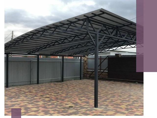 Металлические навесы под ключ в Большой Камне — изготовление и монтаж