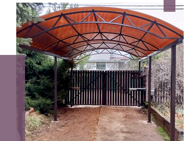 Арочные навесы в Большой Камне от 12626 руб. — изготовление и монтаж | ПРОЛЁТ-Бль