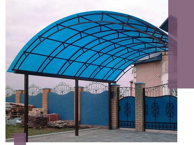 Арочные навесы под ключ в Большой Камне — изготовление и монтаж