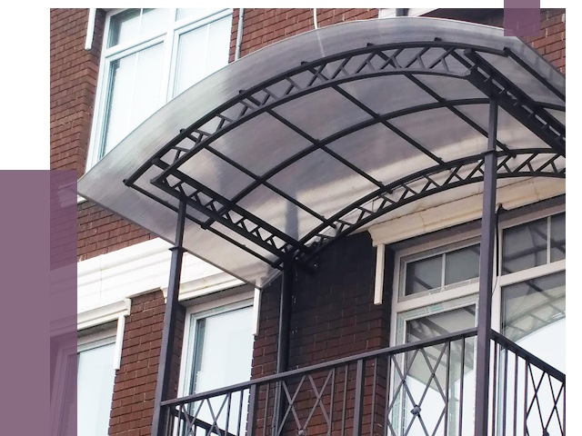 Козырьки над балконом в Большой Камне от 8569 руб.  | ПРОЛЁТ-Бль