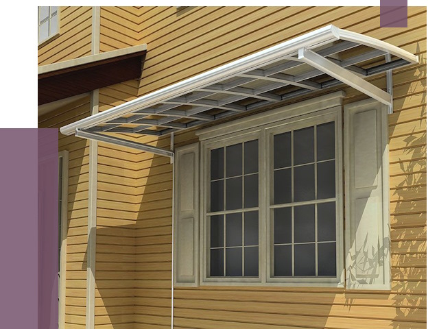 Козырьки над окнами в Большой Камне от 7555 руб. — монтаж, покупки | ПРОЛЁТ-Бль