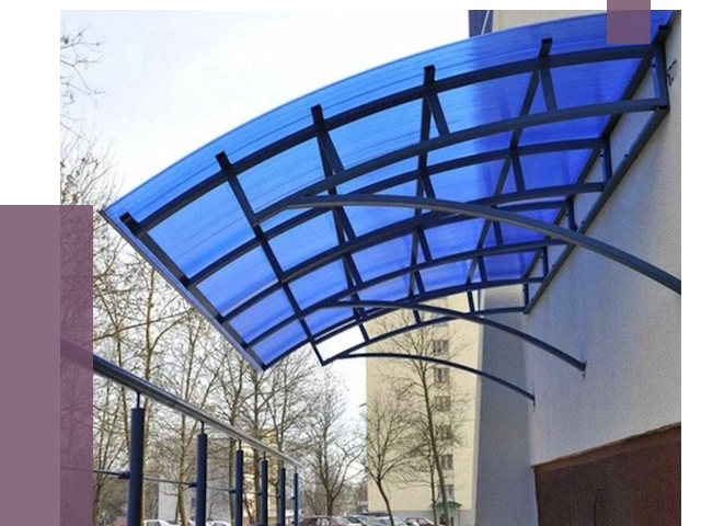 Козырьки из поликарбоната в Большой Камне от 4259 руб. под ключ | ПРОЛЁТ-Бль