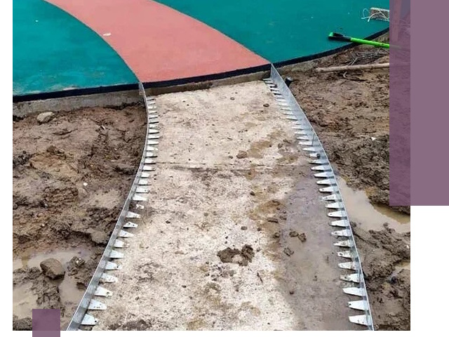 Металлические бордюры для дорожек в Большой Камне — монтаж и изготовление