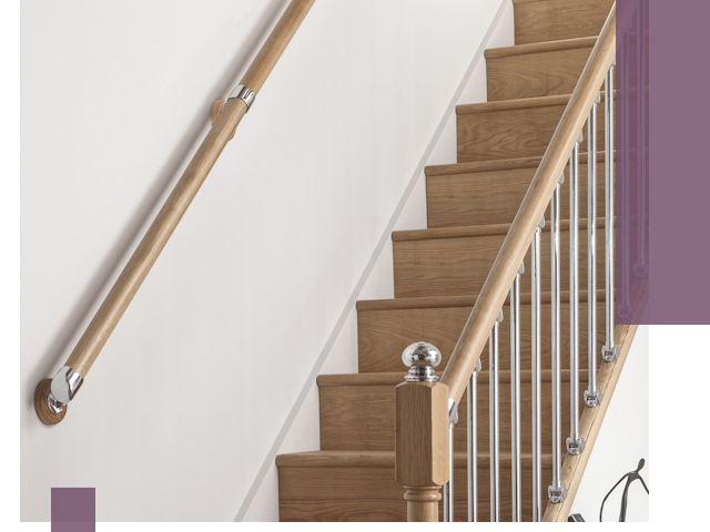 Пристенные поручни из стали и нержавейки под монтаж в Большой Камне